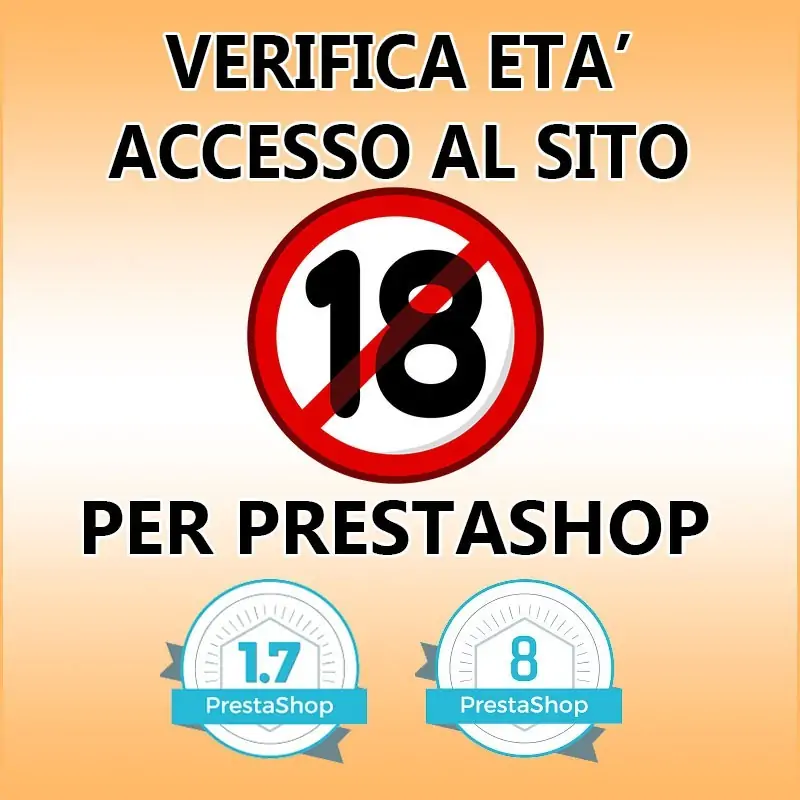 Popup verifica dell'età