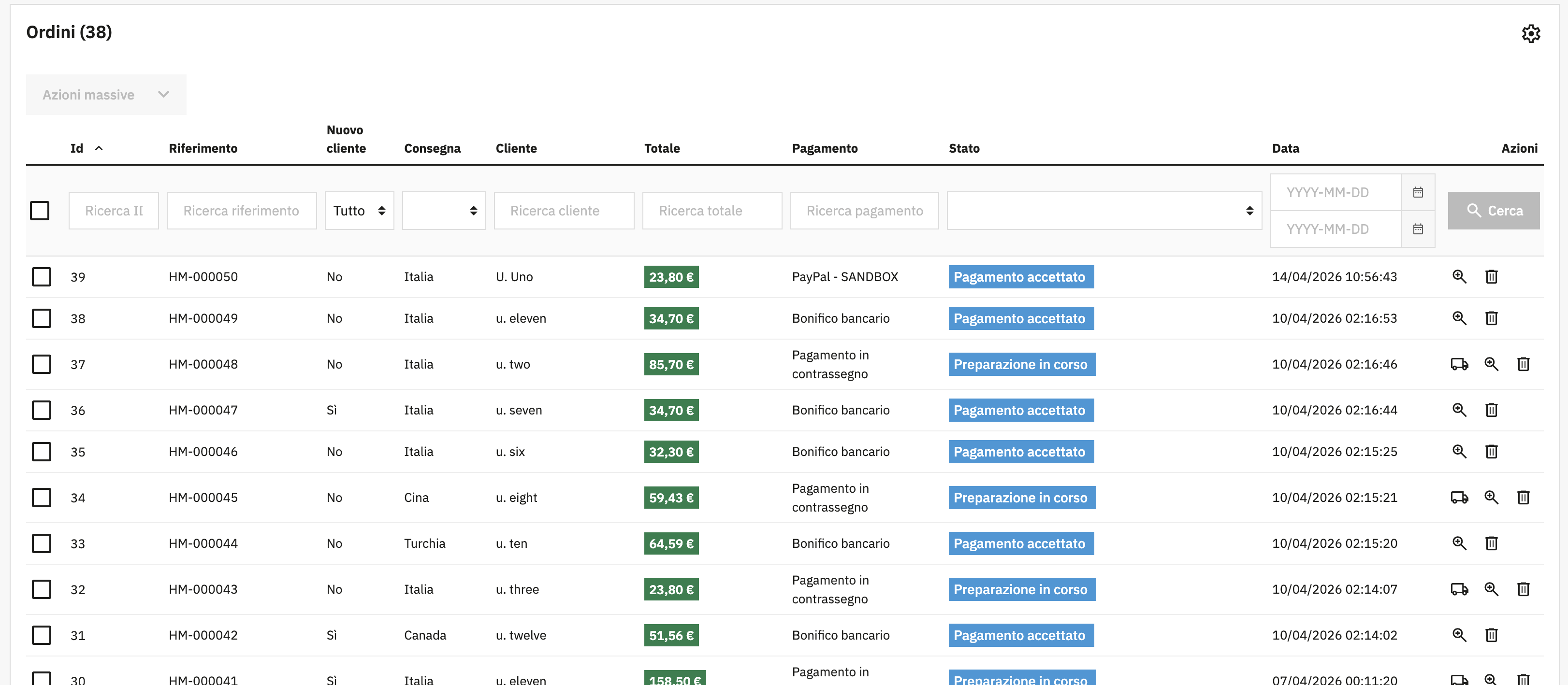 Modulo Cancella Ordini per PrestaShop