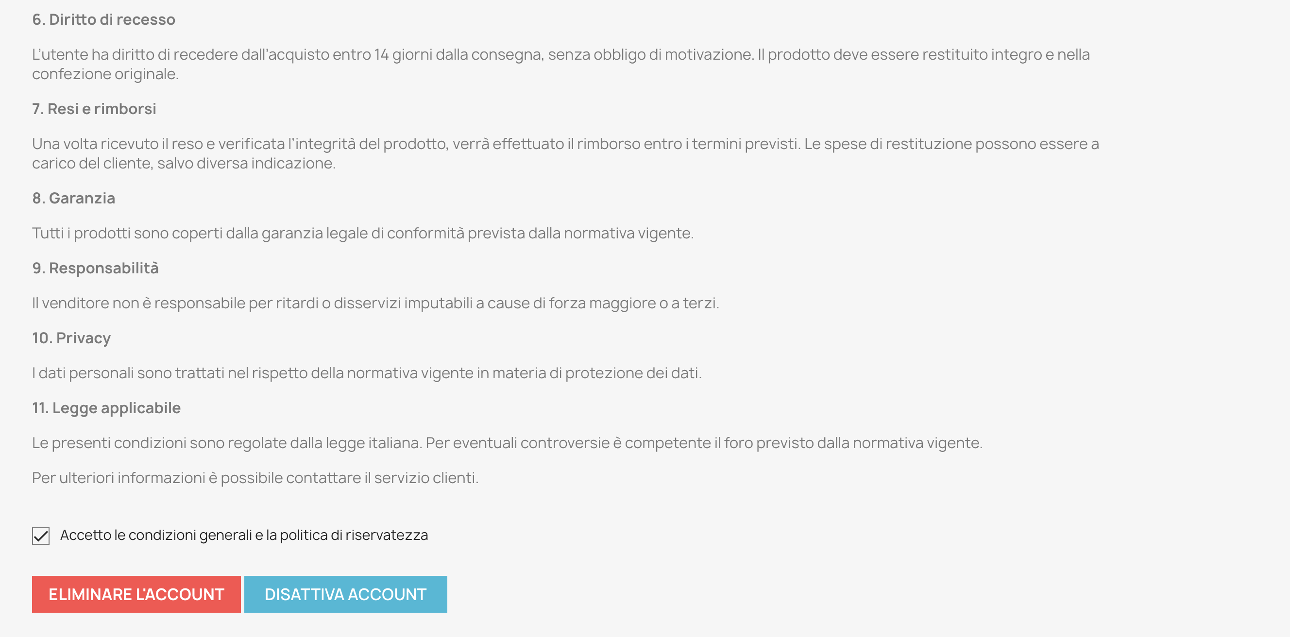 Modulo Elimina Account PrestaShop